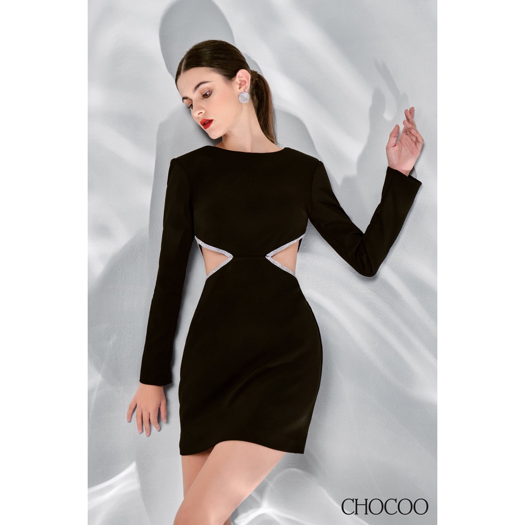 Đầm dài tay CHOCOO Ivone Midi Dress thiết kế hở lưng tinh tế