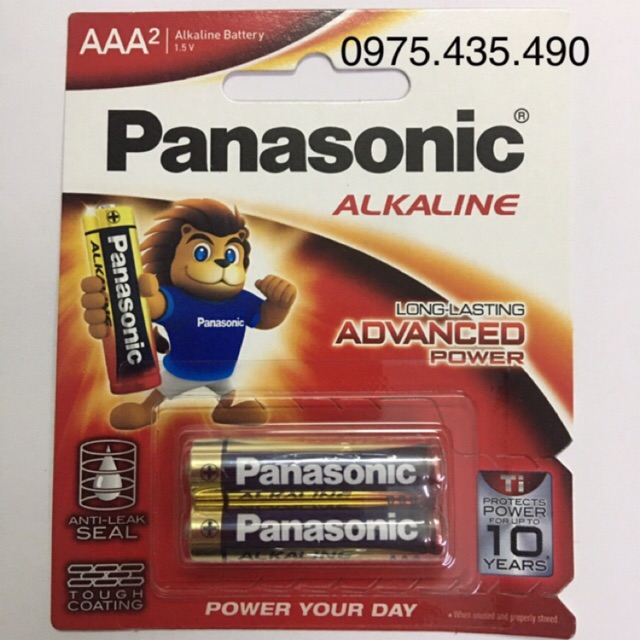 Pin AAA Panasonic Alkaline LR03T/2B Chính Hãng Vỉ 2 Viên