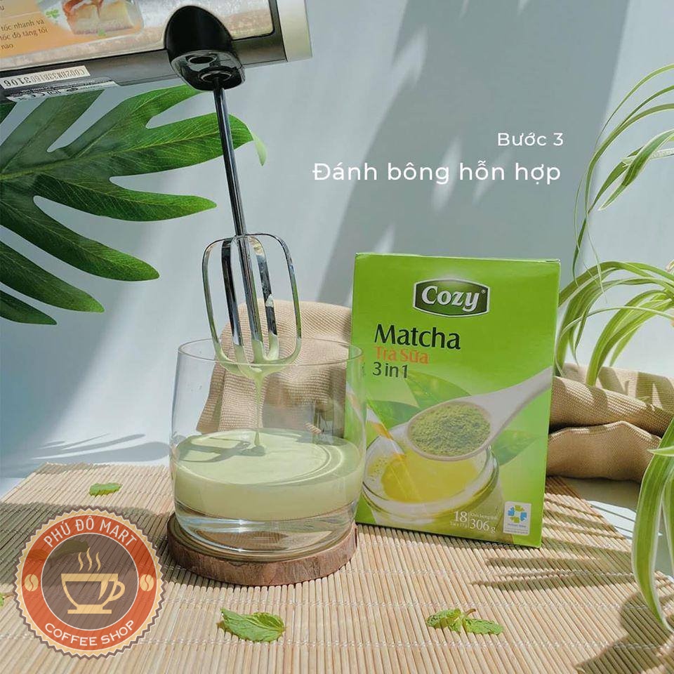 Trà COZY Matcha 3in1 hộp 18 gói