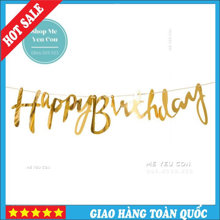 Dây Chữ HAPPY BIRTHDAY Trang Trí Sinh Nhật, Phụ Kiện Sinh Nhật Rẻ Đẹp, Trang Trí Tiệc Thôi Nôi Cho Bé FREESHIP