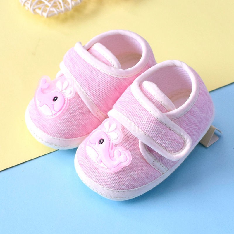 WALKERS Giày Vải Cotton Đế Mềm Hoạ Tiết Hoạt Hình Cho Bé Tập Đi