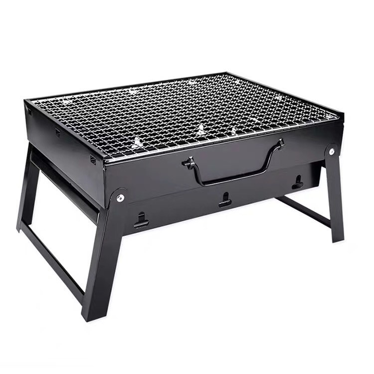 Bếp nướng than hoa nướng ngoài trời BBQ chất liệu inox cao cấp- Có Chân Đế, Tay Cầm Xếp Gọn Tiện Lợi TL-372