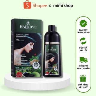 Dầu gội phủ bạc gelissa 500ml nhật bản - dầu gội nhuộm tóc đen, nhuộm tóc nâu thảo dược tự nhiên an toàn