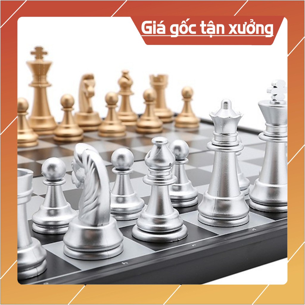 [XẢ KHO 3 NGÀY] Cờ Vua nam châm cao cấp cỡ đại, hàng chuẩn đẹp, KT: 36*36*2.2cm, Bàn cũng là hộp đựng
