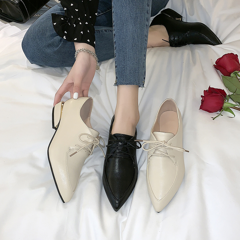 Giày Bệt Nữ Derby Mũi Nhọn Kiểu Anh Xinh Xắn | BigBuy360 - bigbuy360.vn