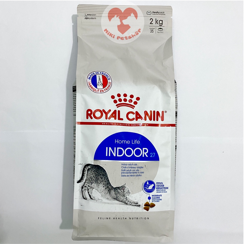 Thức Ăn Cho Mèo Cao Cấp Royal Canin Indoor 27 Cho Mèo Nuôi Trong Nhà Túi 2Kg - Miki Petshop