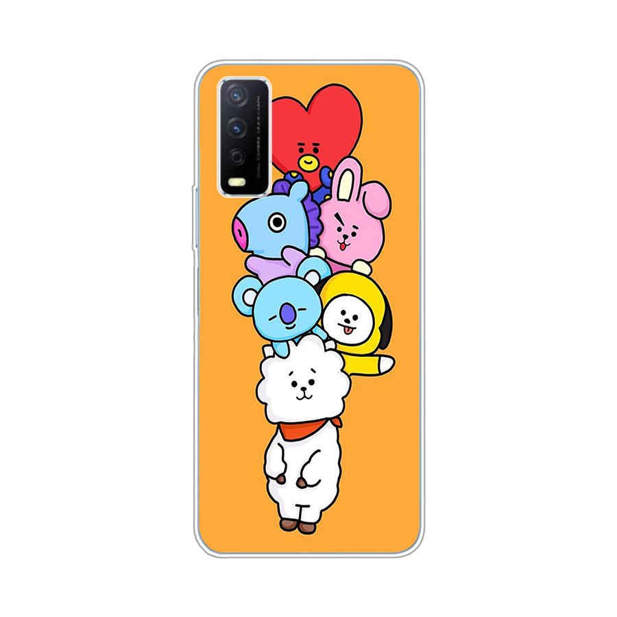 Ốp lưng silicone TPU hình BT21 BTS mềm cho Vivo y85 v9 pro v11 pro v17 pro y12s y20s y20 y17