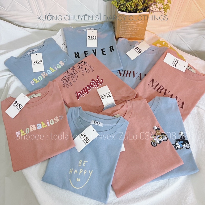 áo thun màu pastel dễ thương ✨ FREESHIP ✨ áo thun 3158 cotton unisex
