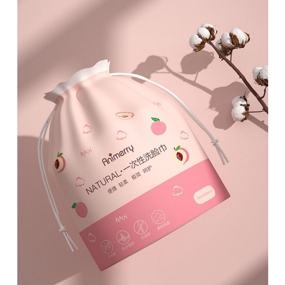 Cuộn Khăn lau mặt khô, tẩy trang t úi trái đào tiện lợi dùng 1 lần bằng cotton tự nhiên GD520-khandao