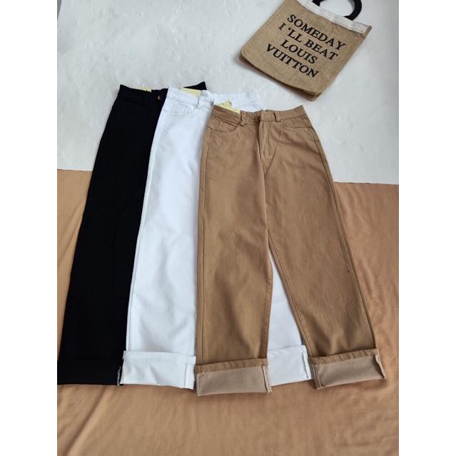 Quần ống rộng - quần culottes siêu nét hình thật MS086