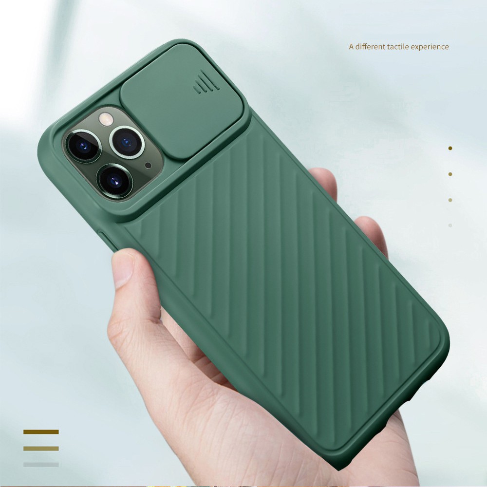 Apple Ốp Điện Thoại Silicon Siêu Mỏng Có Nắp Trượt Bảo Vệ Camera Cho Iphone 11 11 Pro 11 Pro Max X Xs Xs Max Xr