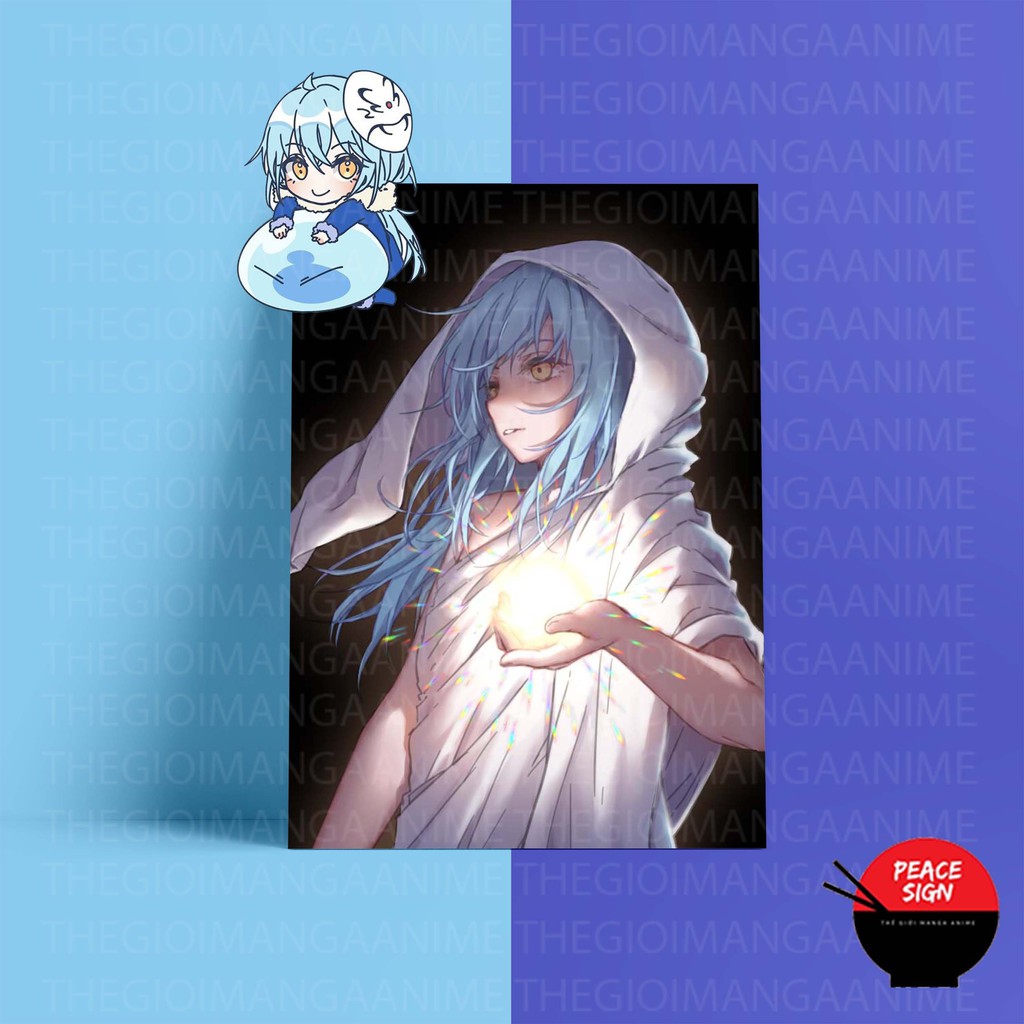 Tấm Postcard giấy 260gsm cao cấp Tensei Shitara Slime Datta Ken CHUYỂN SINH THÀNH SLIME A5 anime chibi ảnh đẹp nhiều mẫu