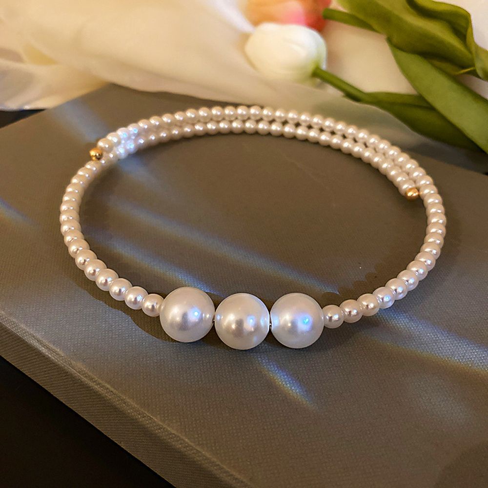 Vòng Cổ Choker Đính Hạt Ngọc Trai Giả Phong Cách Bohemian Hàn Quốc Ngọt Ngào Thời Trang Cho Nữ