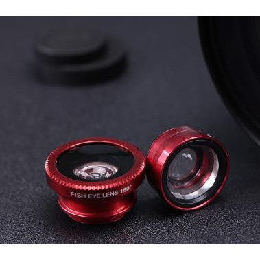 Ống kính fisheye góc rộng 3 trong 1 cho iPhone/Samsung