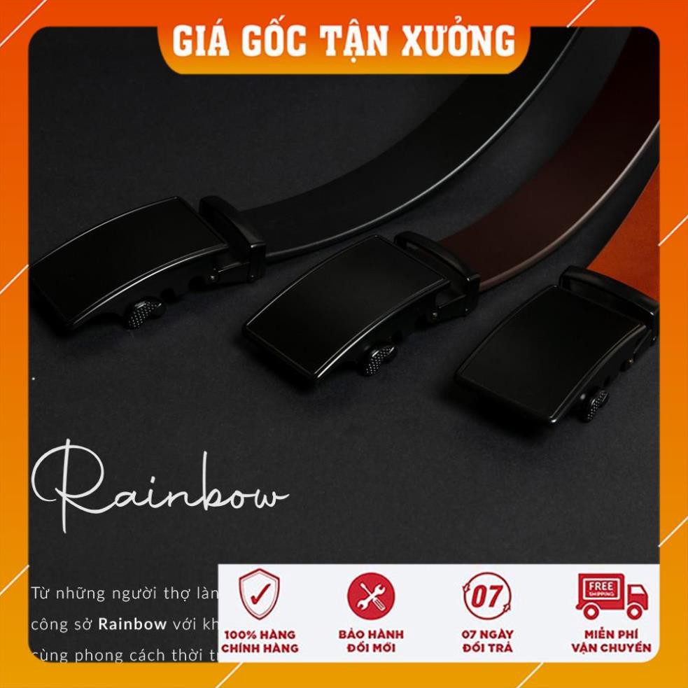 [DA THẬT CAO CẤP] Thắt lưng nam/Thắt lưng da thật nguyên tấm Rainbow 012