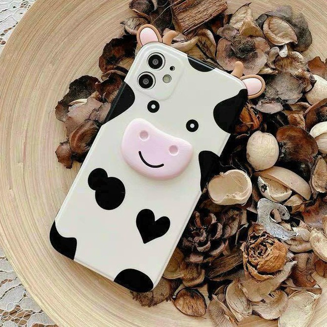 Ốp lưng bò sữa 3D siêu cute IPhone 6/6S/6Plus/6S Plus/ 7Plus/ 8Plus//X/XS/XS Max/ 11/11promax/12/12pro/12prm