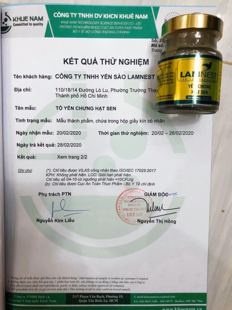 Lốc 6 hủ yến sào lamnest - quà biếu