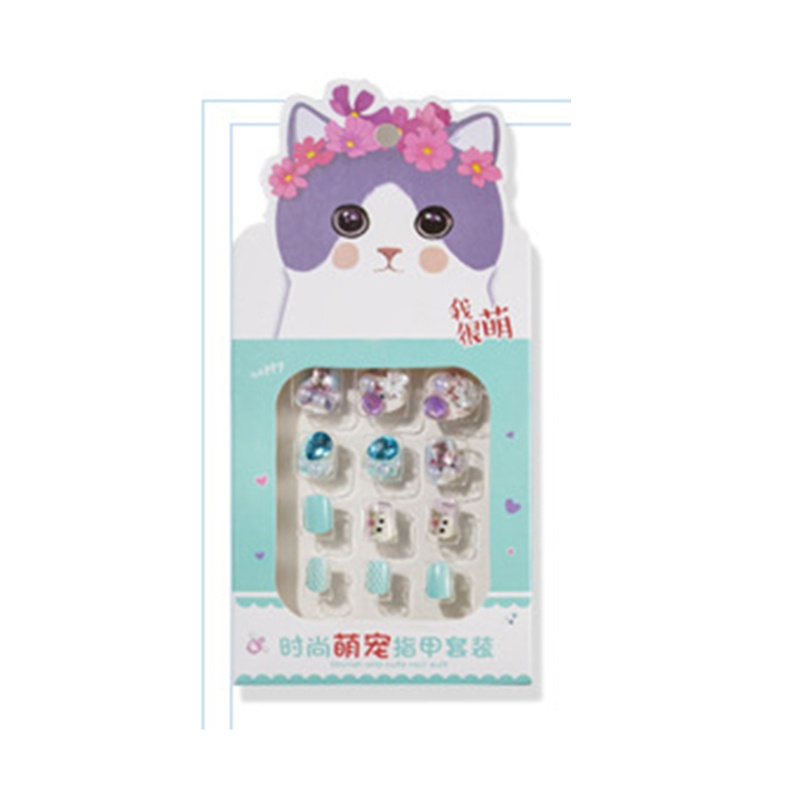 Brroa Móng Tay Giả Đính Hạt Ngọc Trai Dễ Thương Cho Bé