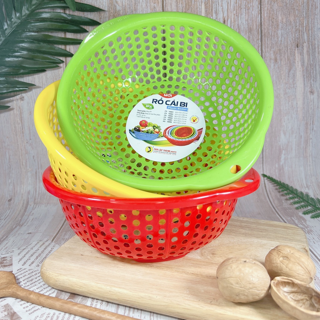 Rổ Nhựa Cải Bi Hàng Dày Chắc Chắn 20cm