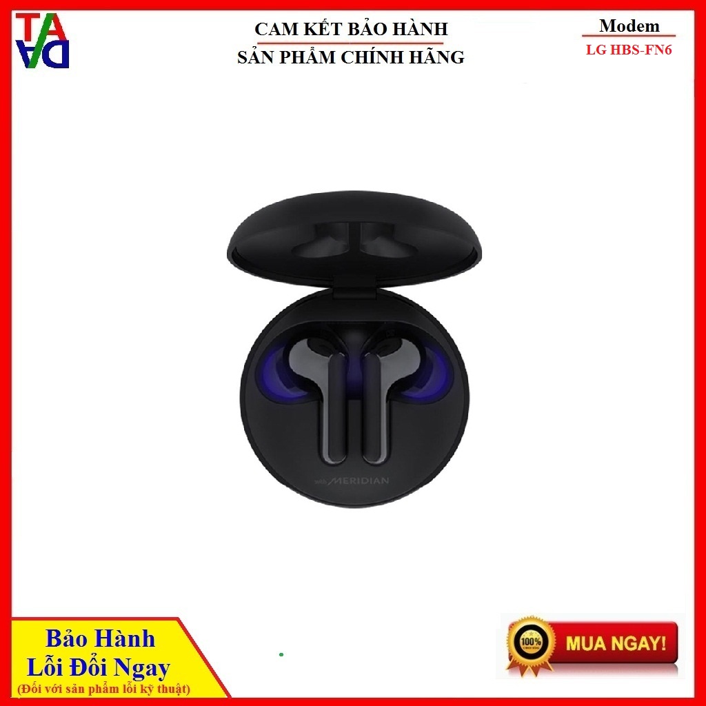 Tai Nghe Bluetooth LG Tone Free HBS-FN6.ABVHBK Đen - Hàng chính hãng - Bảo hành 12 tháng