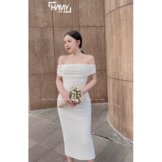 Đầm Bệt Vai Thun