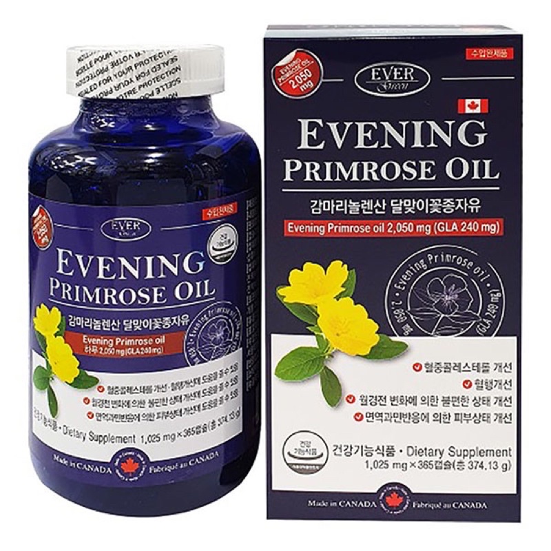 Viên Uống Tinh Dầu Hoa Anh Thảo Tím Hàn Quốc – Evening Primrose Oil 2050mg
