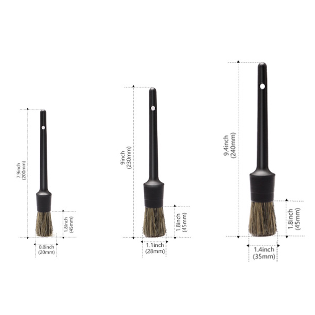 Set 3/5 Cọ Vệ Sinh Chi Tiết Xe Ô Tô 3/5 Kích Thước Đa Năng