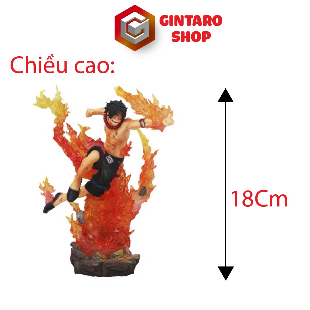 Mô hình One Piece Ace hỏa quyền bản đẹp cao cấp nhà F.zero, Mô hình nhân vật Ace bản đế đẹp GINTARO SHOP
