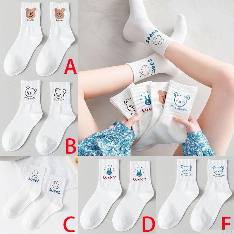 Vớ thoáng khí in họa tiết hoạt hình phong cách Hàn Quốc thời trang dành cho nữ