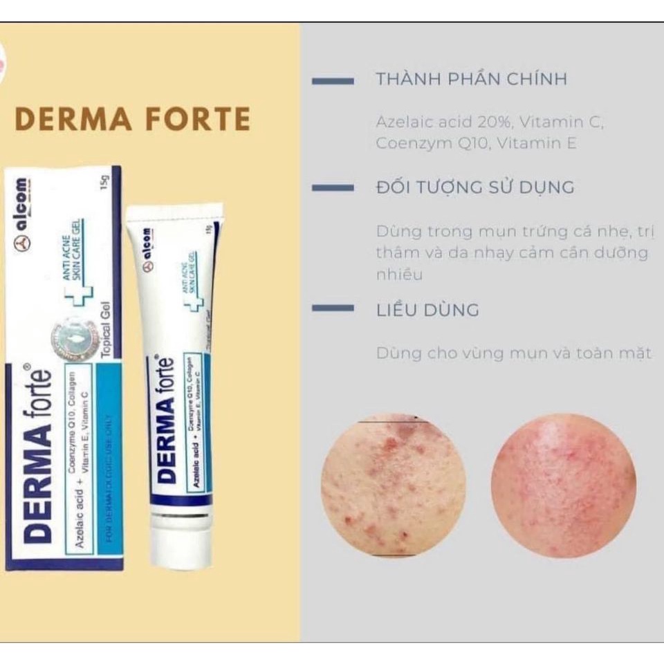 Kem giảm  Mụn Derma Forte 15G