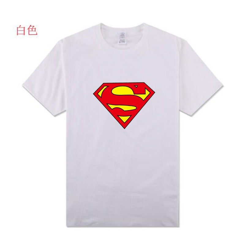 Áo Thun Ngắn Tay In Logo Superman Thời Trang Cho Nam Nữ