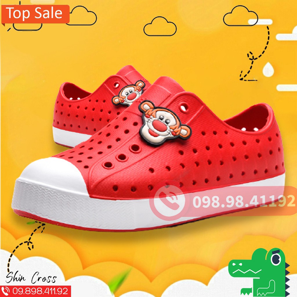 giày nhựa đi mưa họa tiết đổ đô tặng thêm 2 sticker