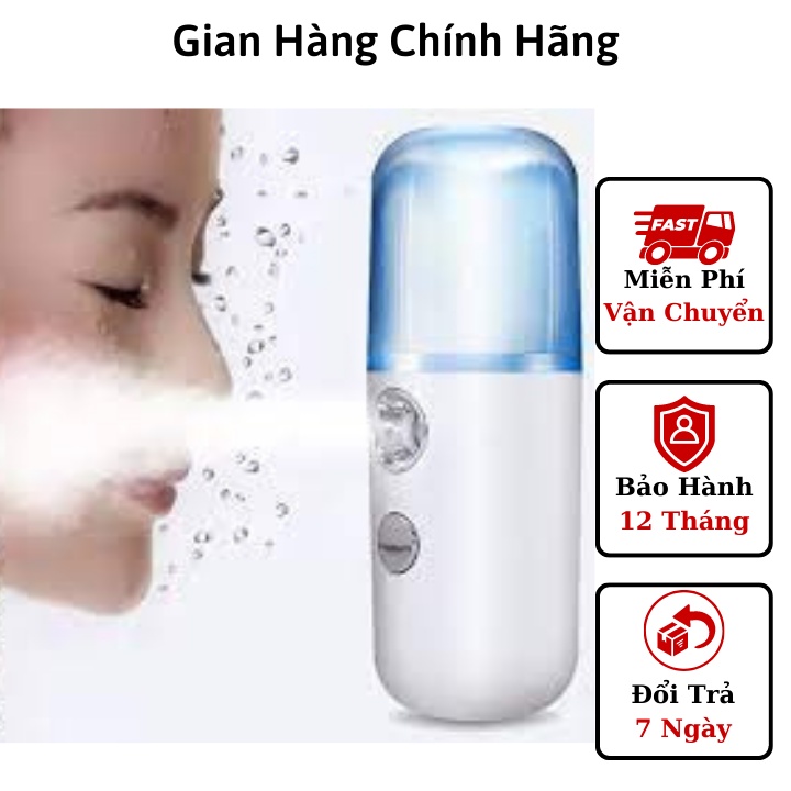 Máy phun sương tạo độ ẩm bình xịt khoáng nano xông chăm sóc cho da mặt cầm tay mini - Máy Phun Xương Xịt Khoáng NaNo