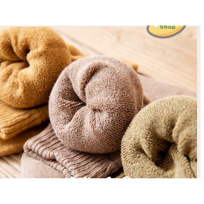 DÀY MỊN Tất len nam lót dệt bông dày dặn dành cho mùa đông ( vớ nam dày lót bông đi tuyết )