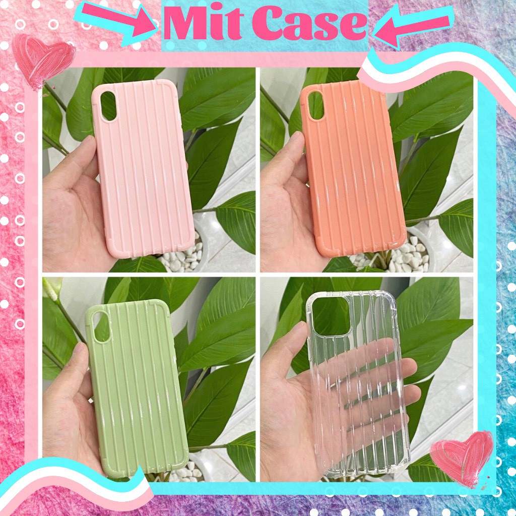 Ốp Lưng iPhone Vali Sọc Nổi Trơn Đủ Màu Chất Mềm Dẻo Chống Sốc IPhone 6 6 plus 7 plus 8 8 plus x xs max 11 pro max