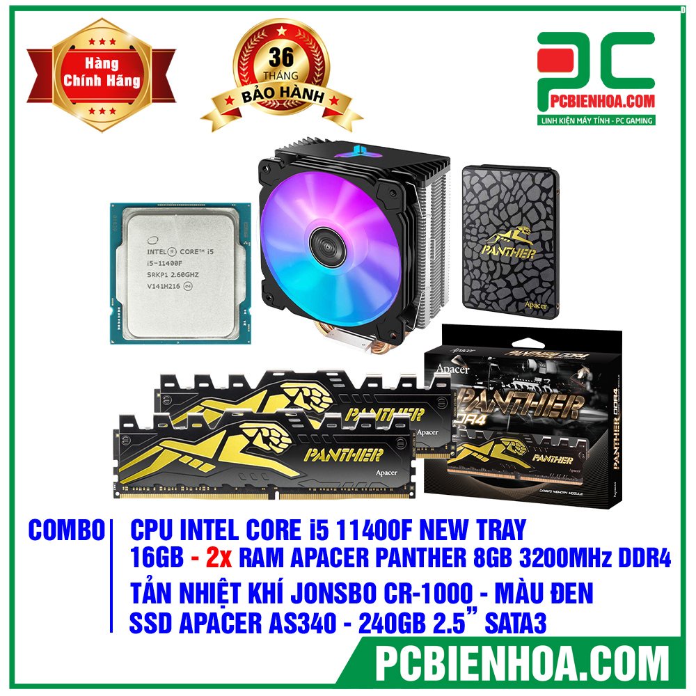 Combo linh kiện I5 11400F Ram 16G SSD 240G mới 100%