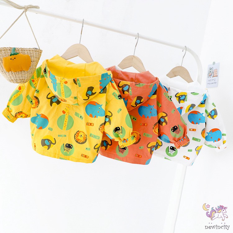 Áo khoác có mũ trùm đầu và dây kéo thiết kế thời trang Hàn Quốc cho bé