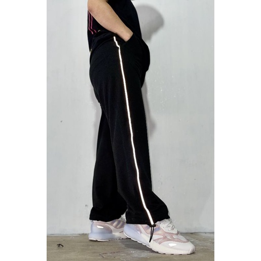 XPstore Quần ống suông dây rút viền line phản quang Nam Nữ (Ảnh thật)