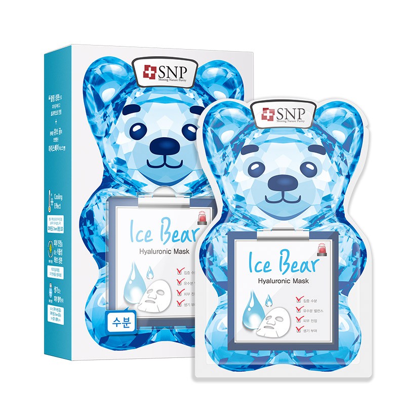 Mặt Nạ Gấu Băng Cấp Ẩm Chuyên Sâu,Dưỡng Sáng,Làm Dịu Da Nhạy Cảm SNP Ice Bear Mask 33ml