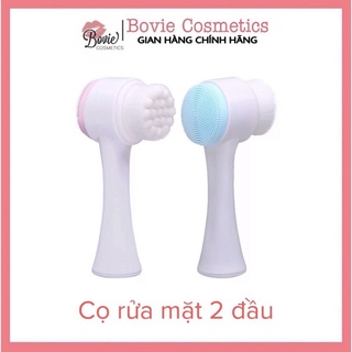 Cọ rửa mặt 2 đầu Silicon Massage