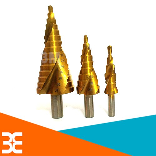 Bộ 3 Mũi Khoan Sắt Hình Nón Chất Lượng Cực Cao Phủ TITANIUM