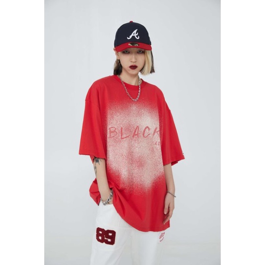 Áo thun oversize BLACK AIR GREEN/RED