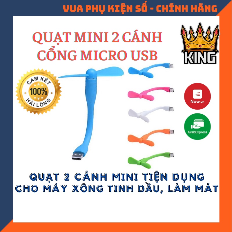 [Mã ELHA22 giảm 5% đơn 300K] Quạt Usb Mini 2 Cánh - Cổng USB Uốn Dẻo , Cánh Rời , Siêu Mát