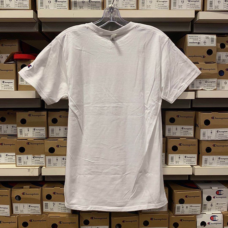 Áo Thun Cotton Ngắn Tay Cổ Tròn In Logo CHAMPION Trẻ Trung Cá Tính Cho Nam