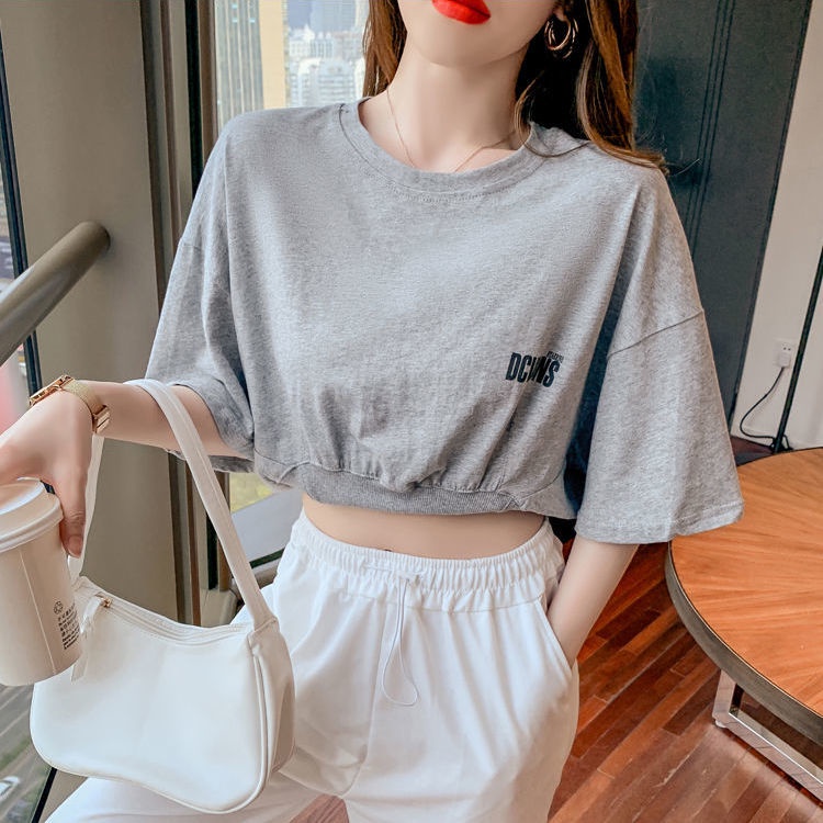 Áo thun tay ngắn dáng rộng thời trang mùa hè phong cách Hàn Quốc cho nữ