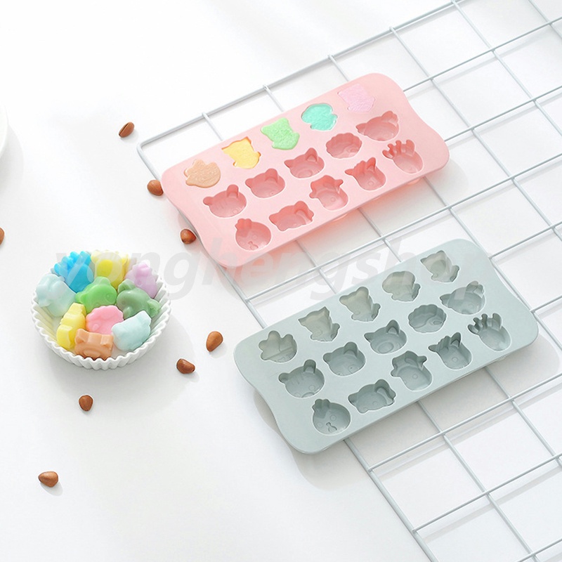 Khuôn làm kem hình động vật dễ thương bằng silica gel tiện lợi