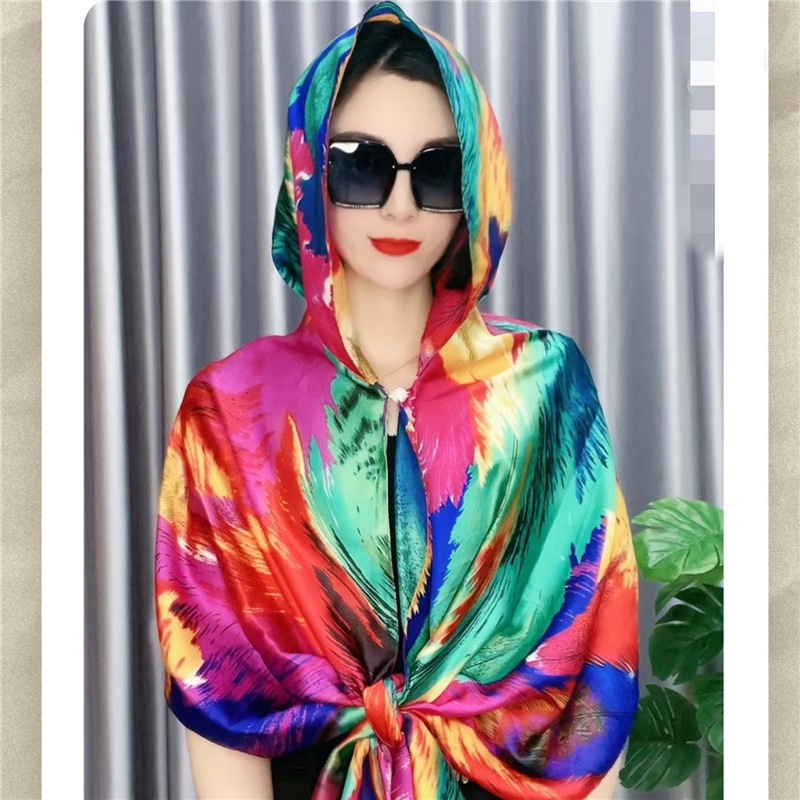 Mũ Trùm Đầu Kiêm Khăn Choàng Chống Nắng Thiết Kế Mới