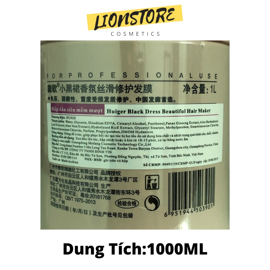 Kem hấp ủ tóc collagen Huiger phục hồi hư tổn 1000ml dành cho cả nam và nữ