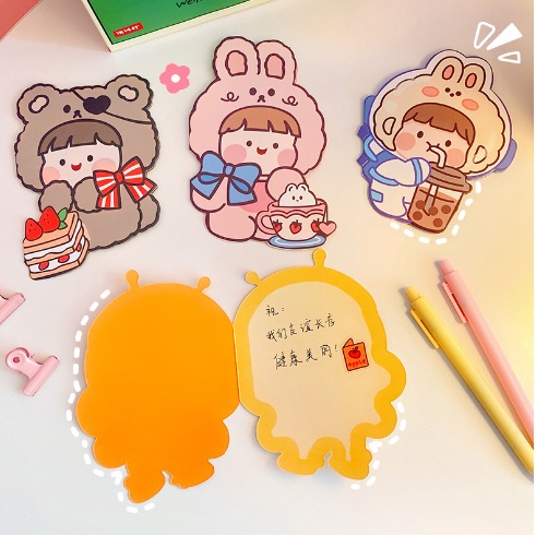 Thiệp chúc mừng sinh nhật, giáng sinh, valentine, tình yêu hoạ tiết dễ thương DIY độc đáo nhỏ gọn - MyNa Mart