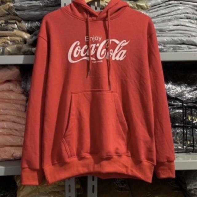 Áo Khoác Hoodie In Chữ Coca Cola Màu Đỏ Mới